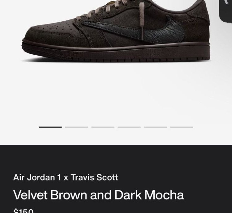 Jordan 1 Low Sp Travis Scott Velvet Brown