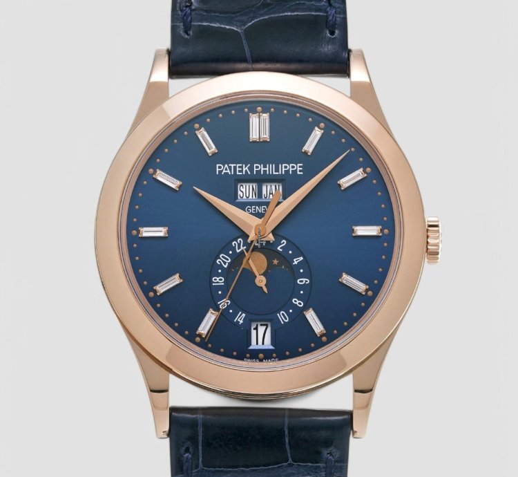 Patek Philippe Annual Calendar 5396r-015 Rose Gold Blue Diamond Dial