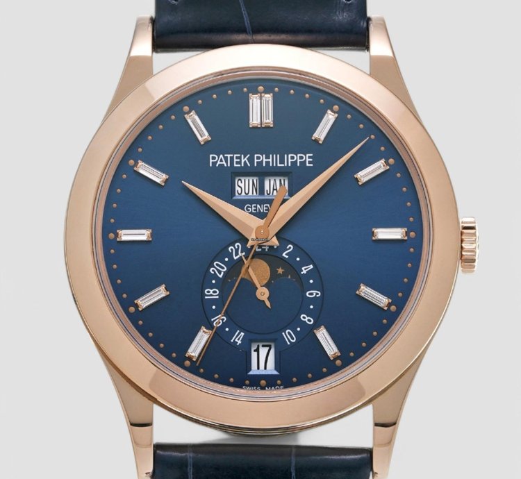 Patek Philippe Annual Calendar 5396r-015 Rose Gold Blue Diamond Dial