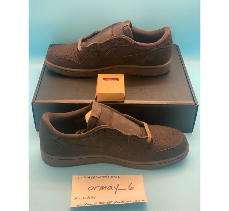 Jordan 1 Retro Low Og Sp Travis Scott Velvet Brown M8 5 W10