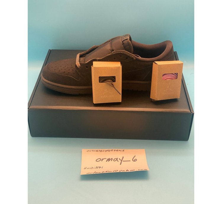 Jordan 1 Retro Low Og Sp Travis Scott Velvet Brown M8 5 W10