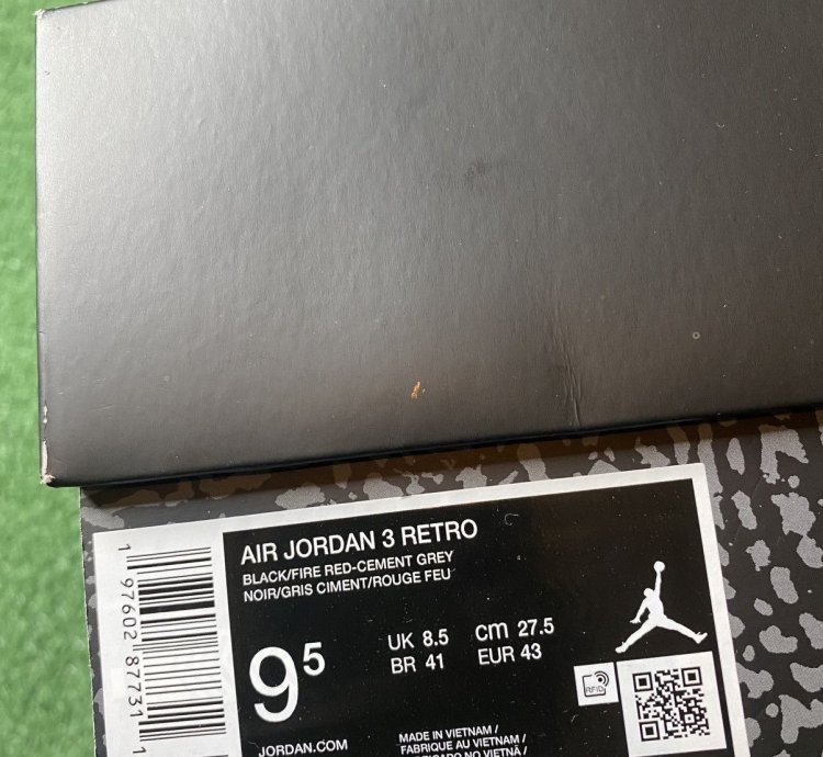Jordan 3 Black Cement