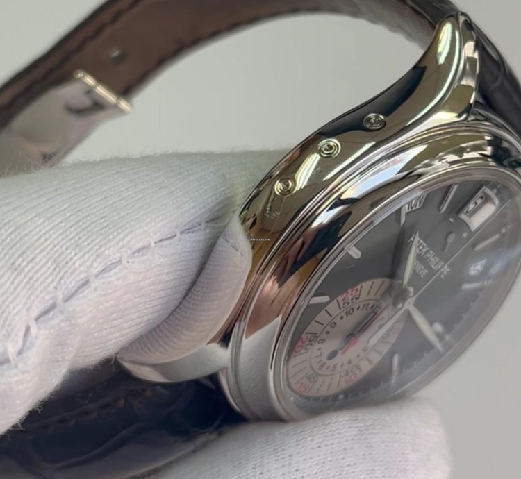 Patek Philippe Annual Calendar Chronograph 40mm Platinum - Grey Dial - Leather Strap 5960p-001