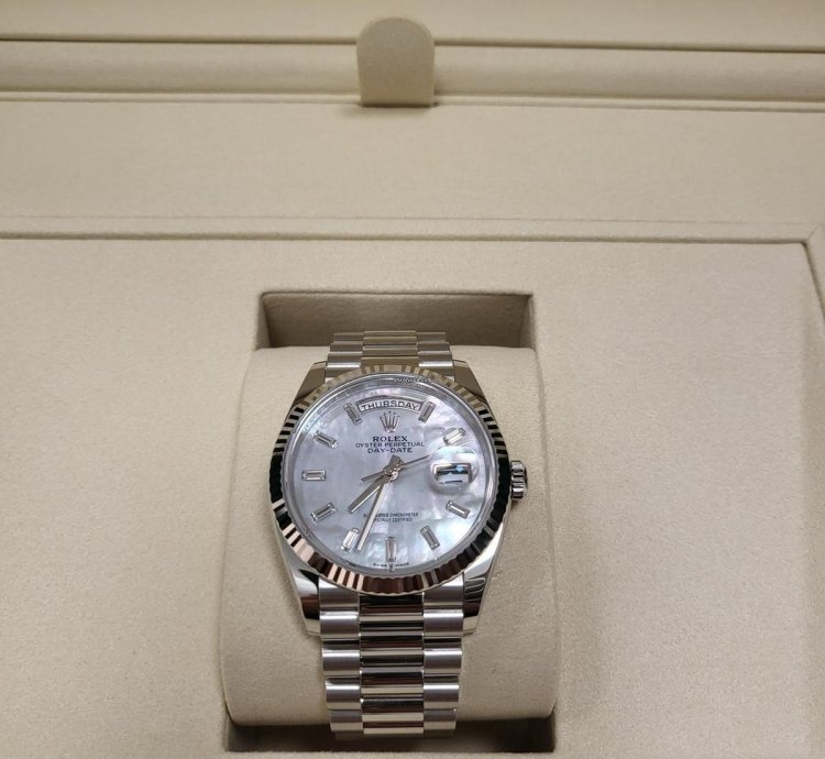 Rolex Day-date 128236 2025 Presidential Mother Of Pearl Day Date Baguette Hour