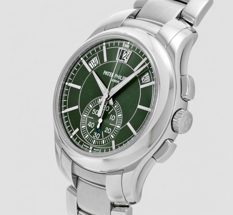 Patek Philippe Annual Calendar Chronograph 5905 1a Chronograph Annual Calendar Green Dial Ss Description