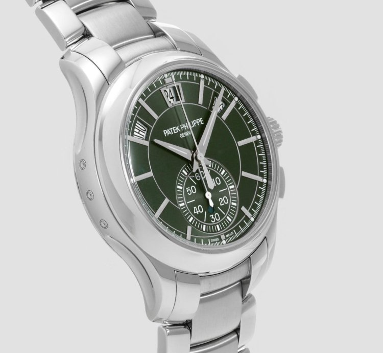 Patek Philippe Annual Calendar Chronograph 5905 1a Chronograph Annual Calendar Green Dial Ss Description