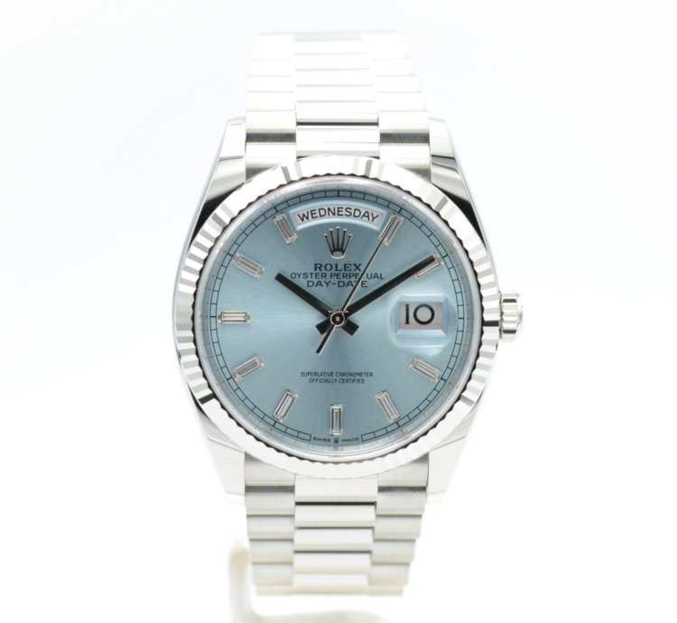 Rolex Day-date 128236 Ice Blue Diamond Unworn Nl