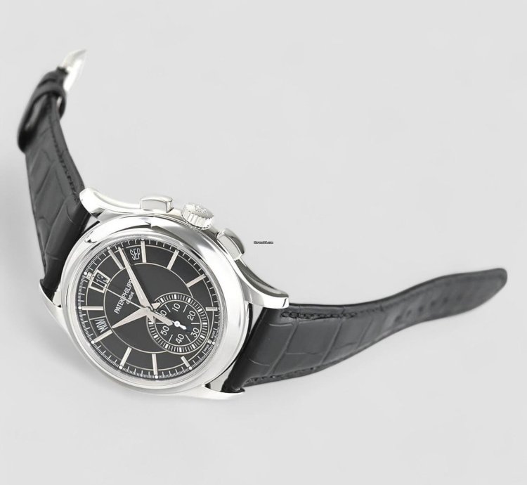 Patek Philippe Annual Calendar Chronograph 5905p Calendar Platinum Black Dial