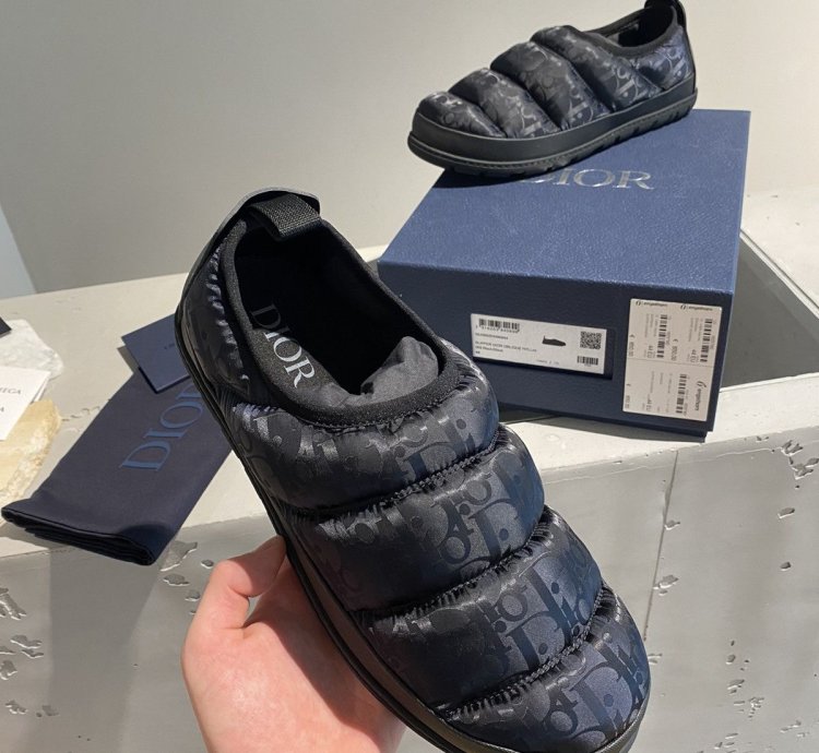 Bnwt Dior Oblique Nylon Slipper