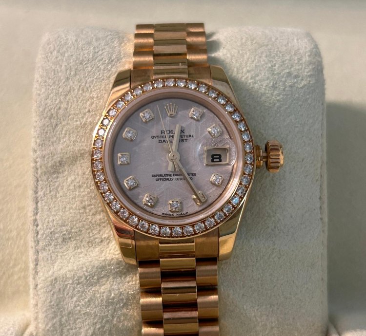 Rolex 17913885ib8313 Gold Meteorite With Diamonds