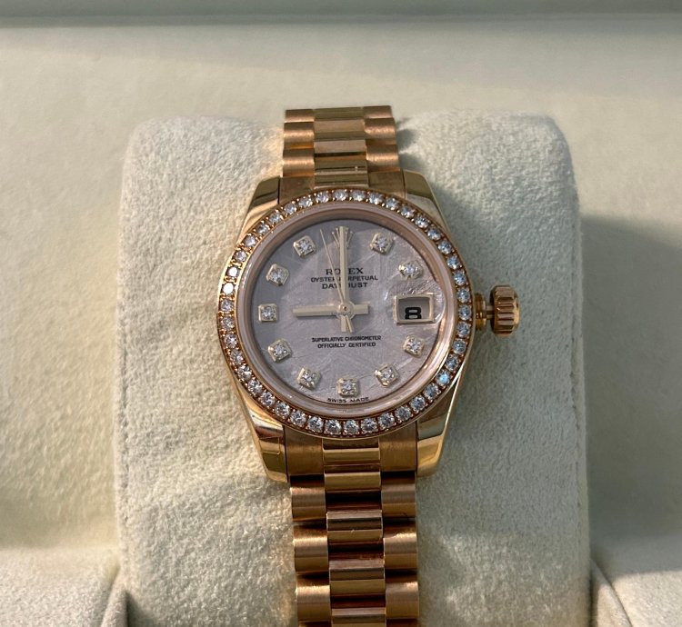 Rolex 17913885ib8313 Gold Meteorite With Diamonds