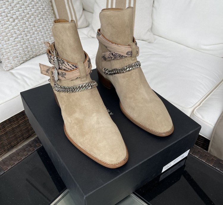 Brand New Amiri Bandana Buckle Boots Cowboy