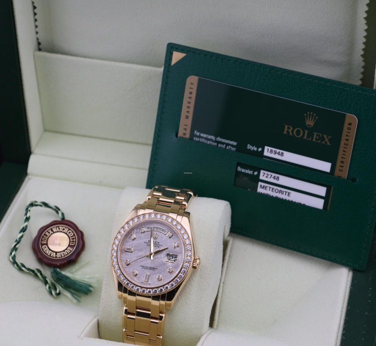 Rolex Day-date 2014 Day-date 39mm Meteorite Diamond Dial Master Piece 18948 Full Set