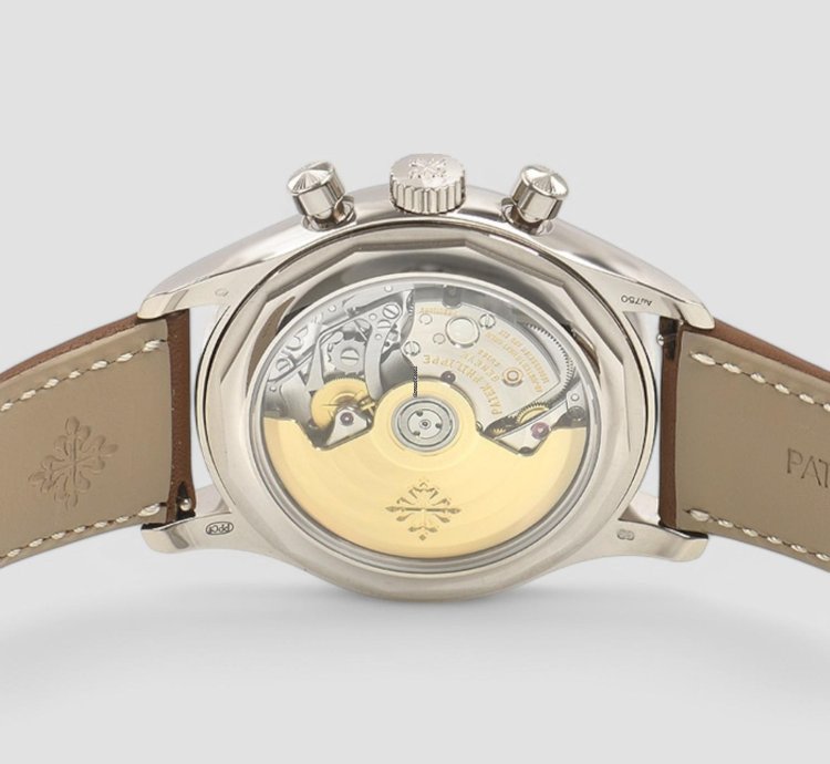 Patek Philippe Annual Calendar Chronograph 5960 01g Chronograph 18k White Gold Blue Dial