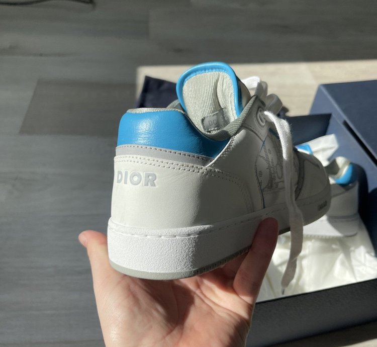 Brand New Dior White With Baby Blue Low Tops