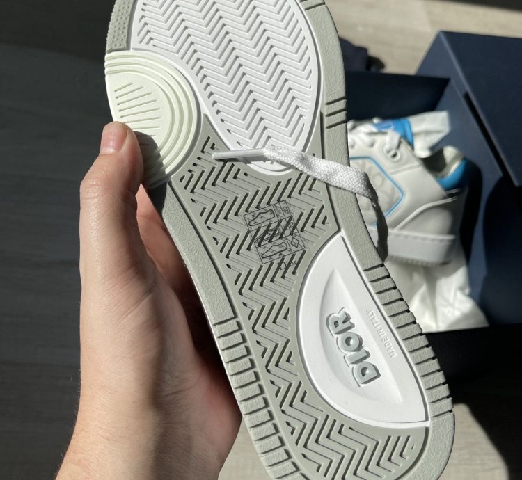 Brand New Dior White With Baby Blue Low Tops