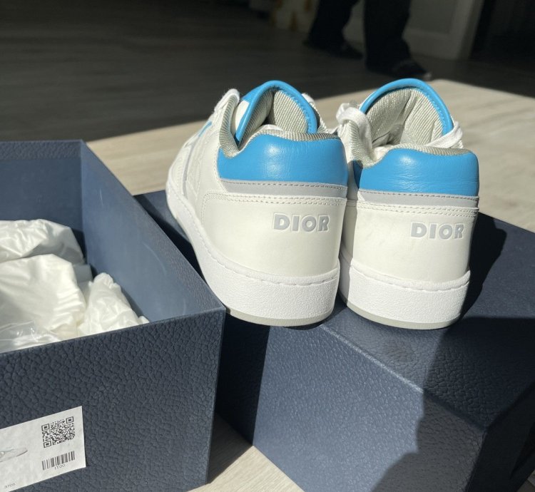 Brand New Dior White With Baby Blue Low Tops