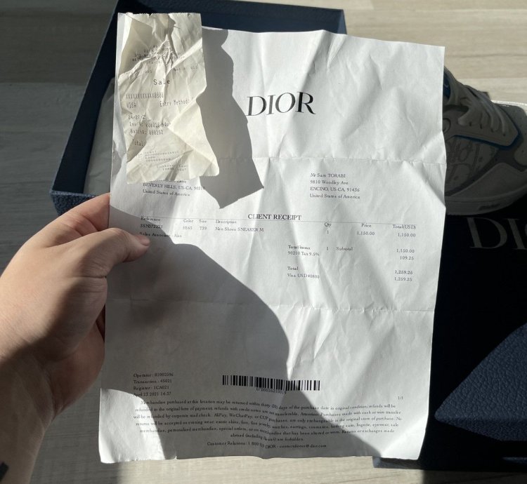 Brand New Dior White With Baby Blue Low Tops