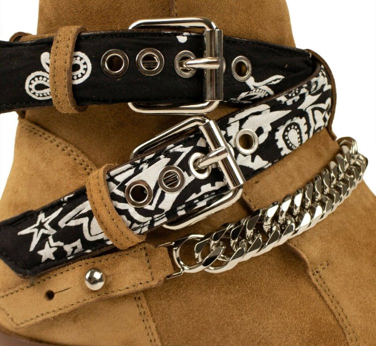 Brown Bandana Buckle Boot Size 43