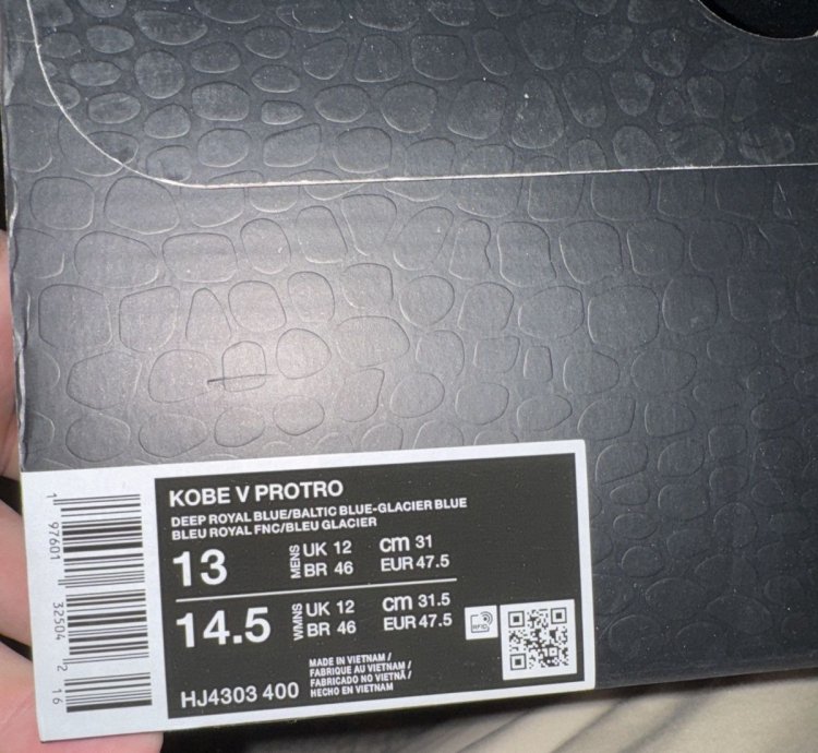 Kobe 5 Ray Skeleton Size 13 Snkrs