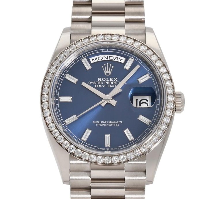 Rolex Day-date 228552tbr Automatic White Gold New