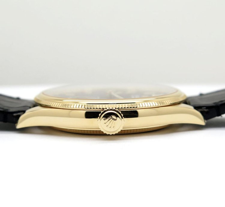 Rolex 1908 Gelbgold Schwarz Black 2024 Neu Full Set