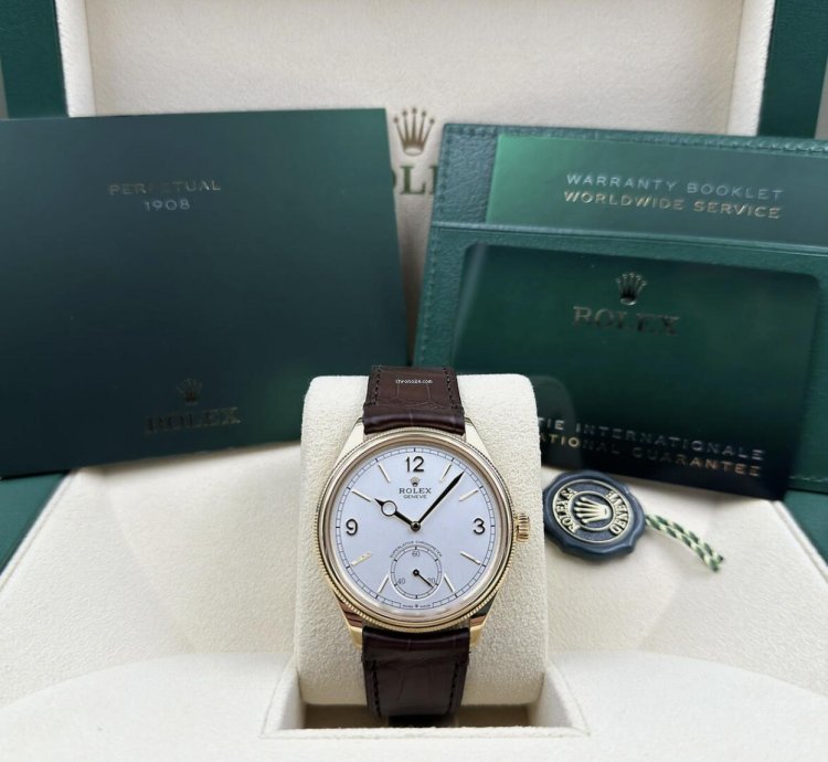 Rolex 1908 Gelbgold White Wei 2024 Neu Full Set