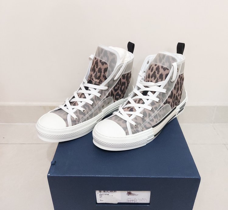 Brown Leopard B23 High Sneakers