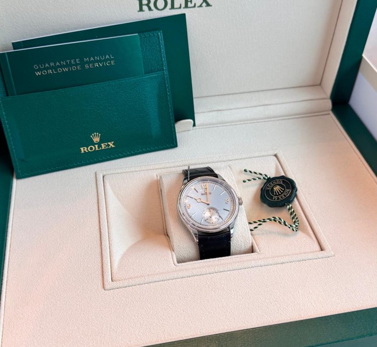 Rolex 1908 Ice Blue Dial Leather Strap 2024 1908 Ice Blue Dial Leather Strap 2024 Platinum 1908 Blue Dia