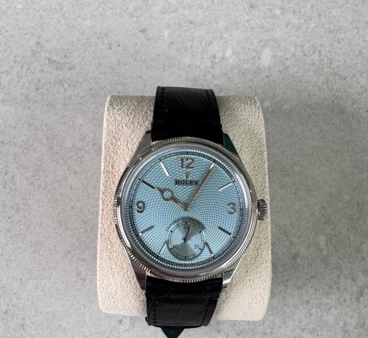 Rolex 1908 Ice Blue Dial Leather Strap 2024 1908 Ice Blue Dial Leather Strap 2024 Platinum 1908 Blue Dia