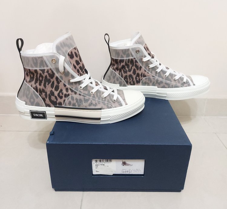 Brown Leopard B23 High Sneakers