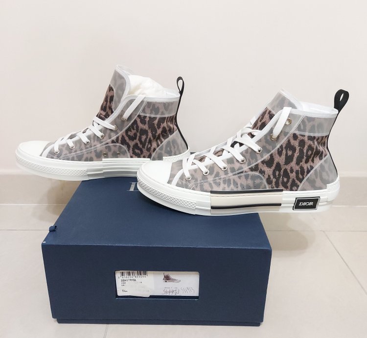 Brown Leopard B23 High Sneakers