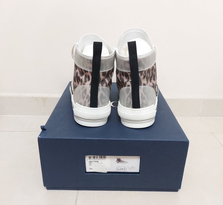 Brown Leopard B23 High Sneakers