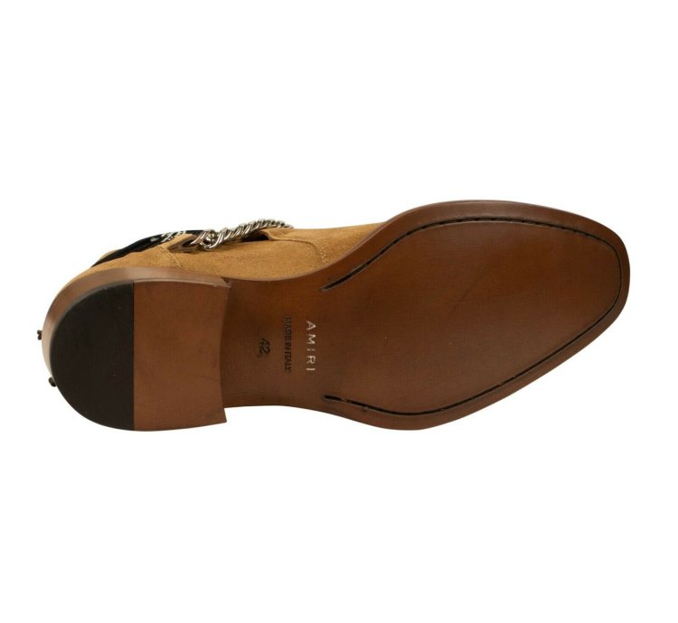 Brown Suede Bandana Buckle Boots Shoe Size 10 43