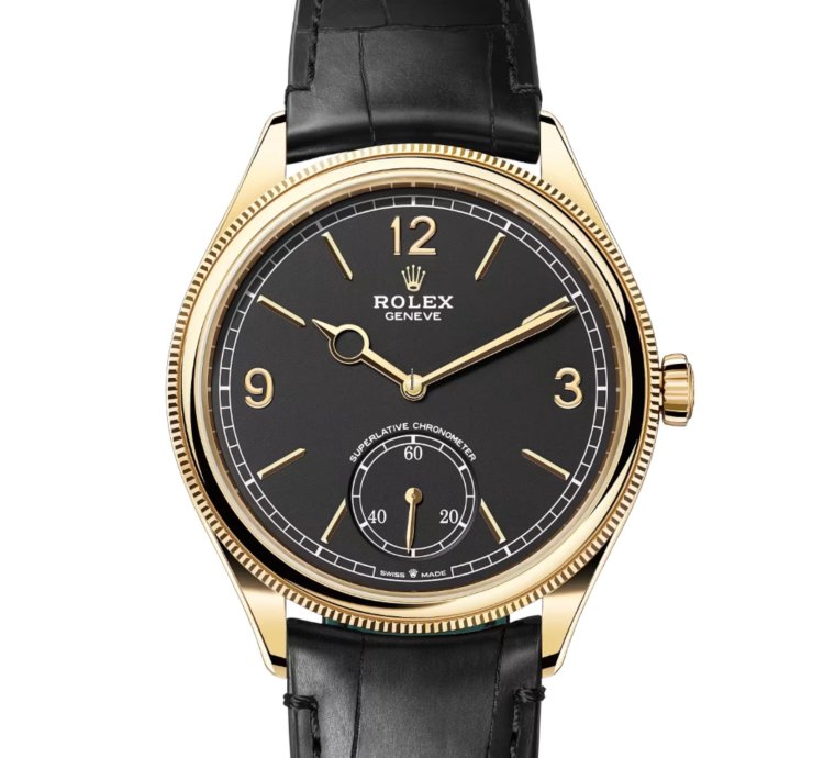 Rolex 1908 Intense Black Yellow Gold 52508 Unworn Full Set