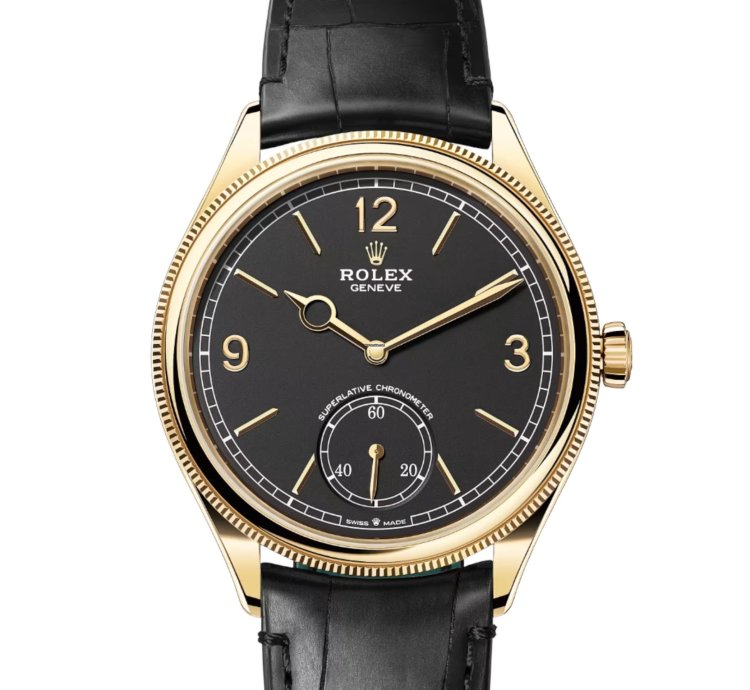 Rolex 1908 Intense Black Yellow Gold 52508 Unworn Full Set