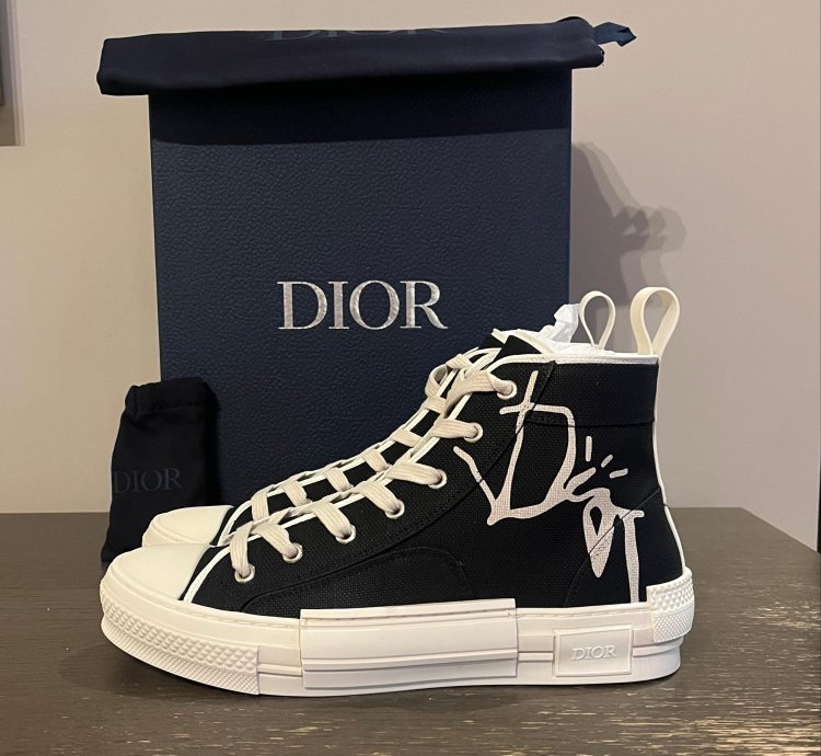 Cactus Jack B23 High Top Logo Sneakers In Black
