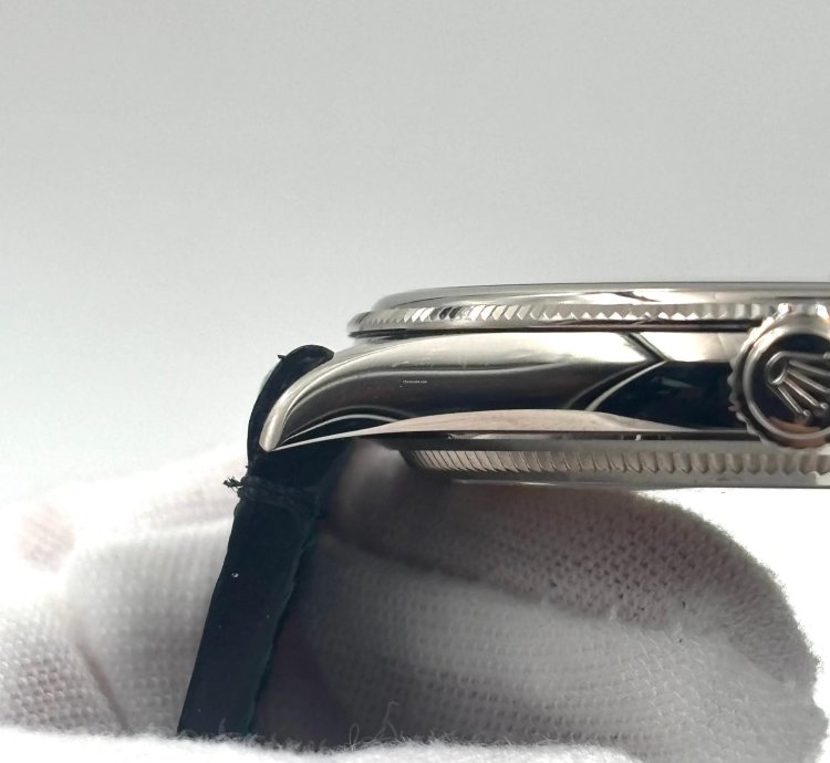 Rolex 1908 Unworn 1908 Black Dial White Gold Leather Strap 52509 Box Papers 2024