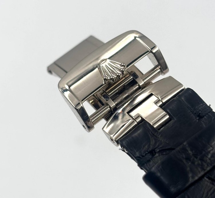 Rolex 1908 Unworn 1908 Black Dial White Gold Leather Strap 52509 Box Papers 2024