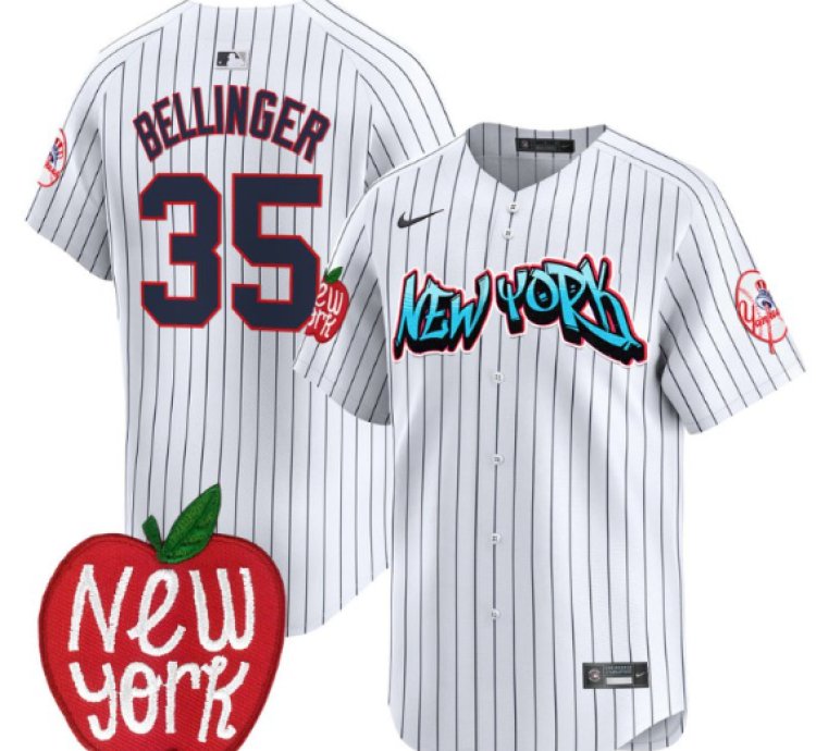 Cody Bellinger Jersey 35 New York Yankees Apple Patch Vapor Premier Limited Stitched Pinstripe
