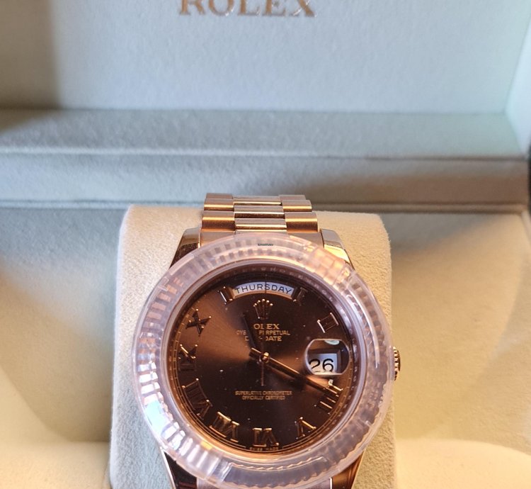 Rolex Day-date Ii 41 Mm Rose Gold Full Set Unworn