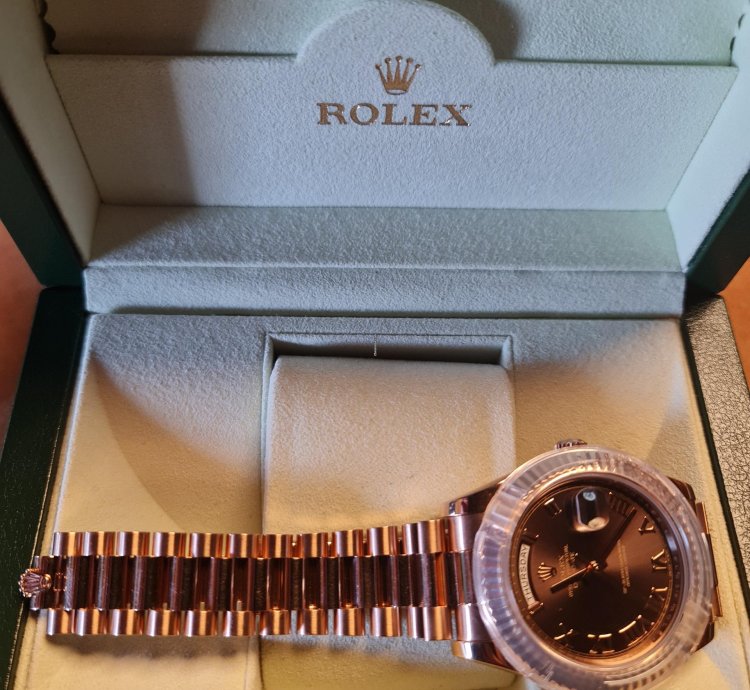 Rolex Day-date Ii 41 Mm Rose Gold Full Set Unworn