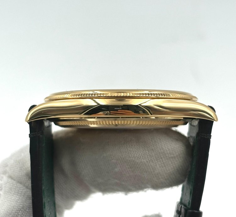 Rolex 1908 Unworn Perpetual 1908 39mm Black Dial Leather Strap New Release 52508 Box Papers 2024