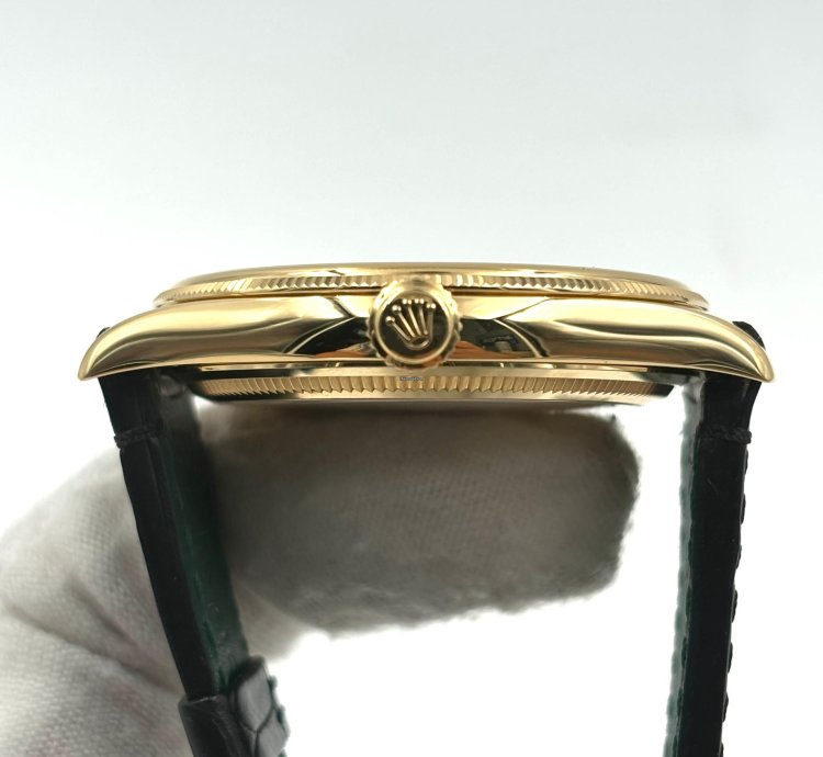 Rolex 1908 Unworn Perpetual 1908 39mm Black Dial Leather Strap New Release 52508 Box Papers 2024