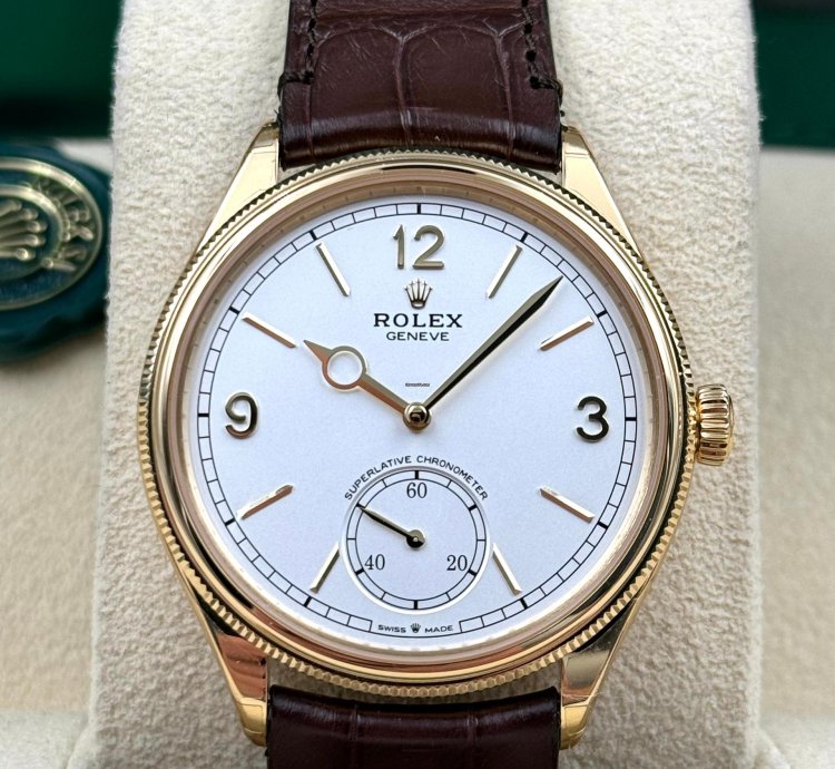 Rolex 1908 Unworn Perpetual 1908 39mm White Dial Leather Strap New Release 52508 Box Papers 2024