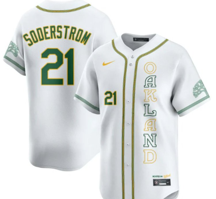 Tyler Soderstrom Jersey 21 Oakland Athletics City Connect Concept Stitched White
