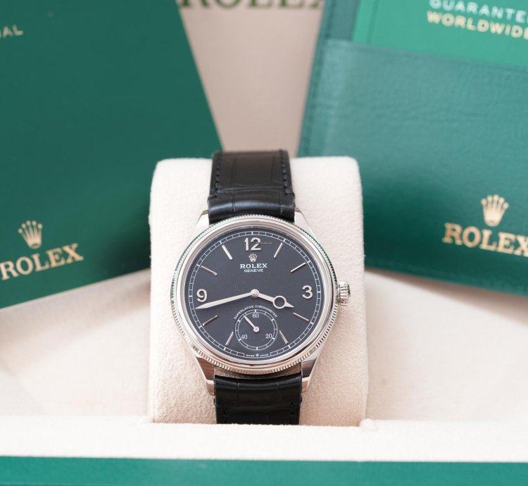 Rolex 1908 Wei Gold White Gold 2024 Black Neu Full Set