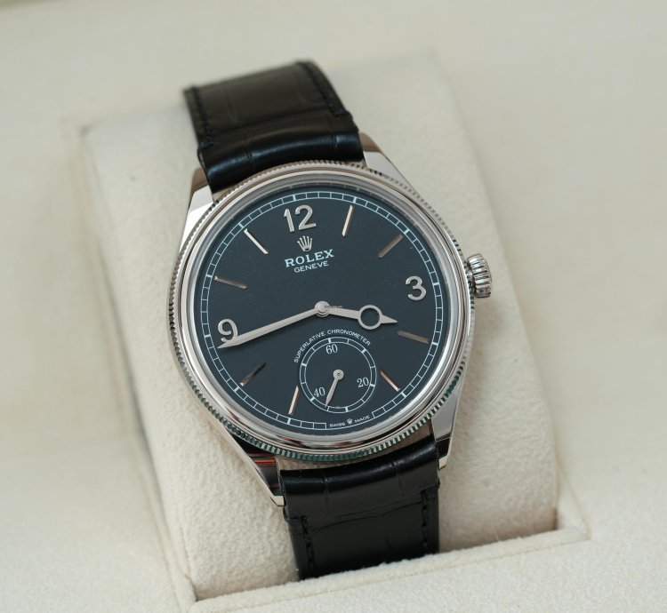 Rolex 1908 Wei Gold White Gold 2024 Black Neu Full Set