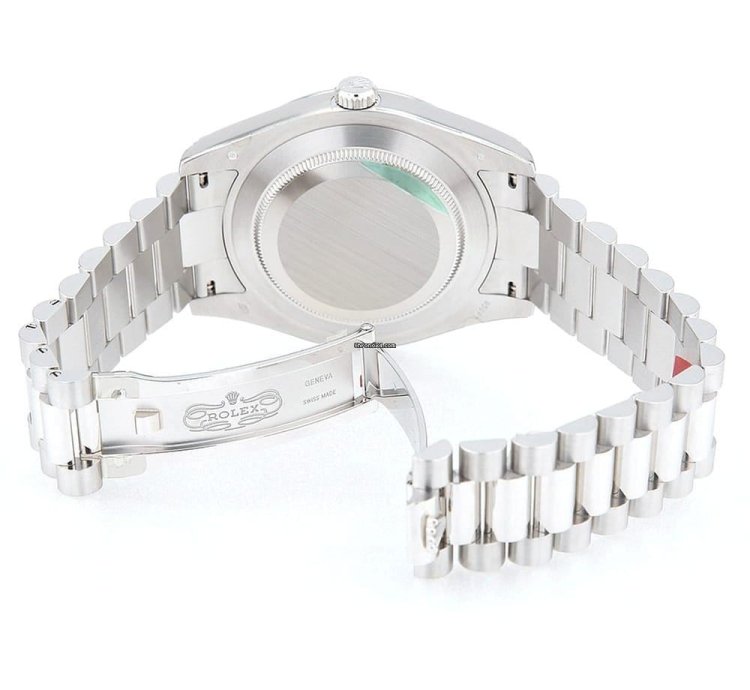 Rolex Day-date Ii 8p Diamond 2p Baguette Diamond 218206a Ice Blue Random Number Unused Mens