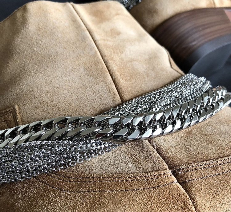 Chain Tan Suede Western Boots